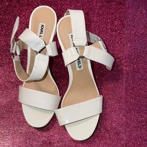 Karl Lagerfeld Elegant White Sandals